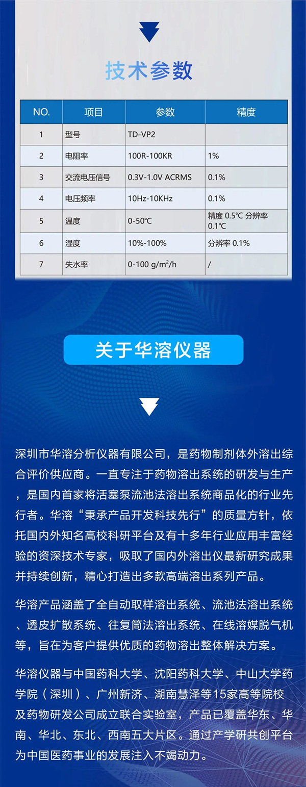 新品推薦 | 華溶TD-VP2皮膚完整性測試儀，助力透皮擴散試驗，提高成功率